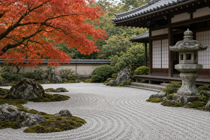 Japanese Zen landscape style sample