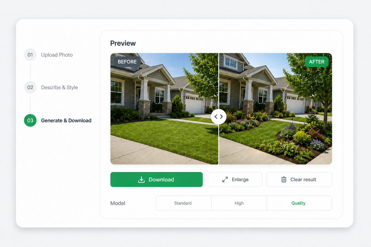 Generate, Compare, and Download
